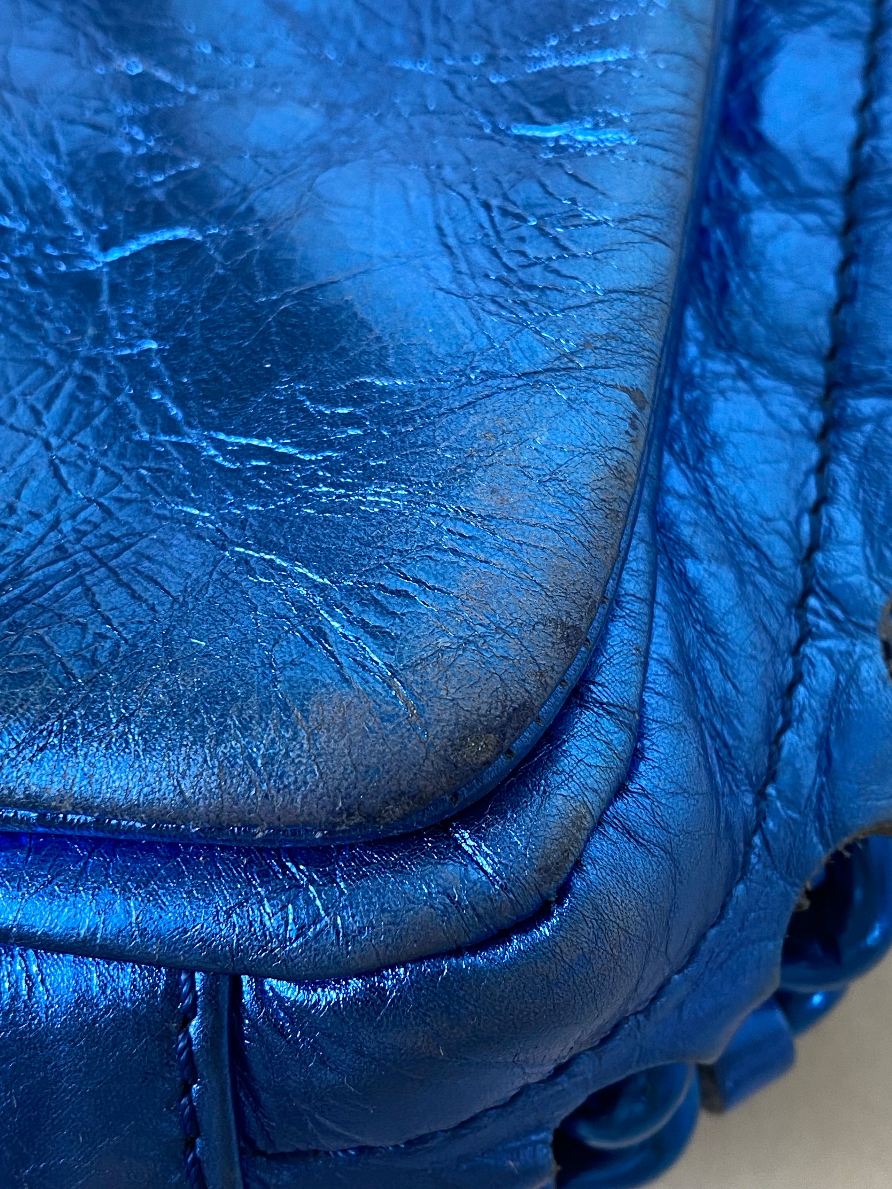 Chanel Metallic Blue CC Modern Chain Flap Shoulder Bag-handbag-Chanel-The Closet Egypt