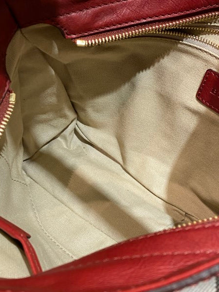 Burberry Burgundy House Check Parsons Hobo Bag-handbag-Burberry-The Closet Egypt