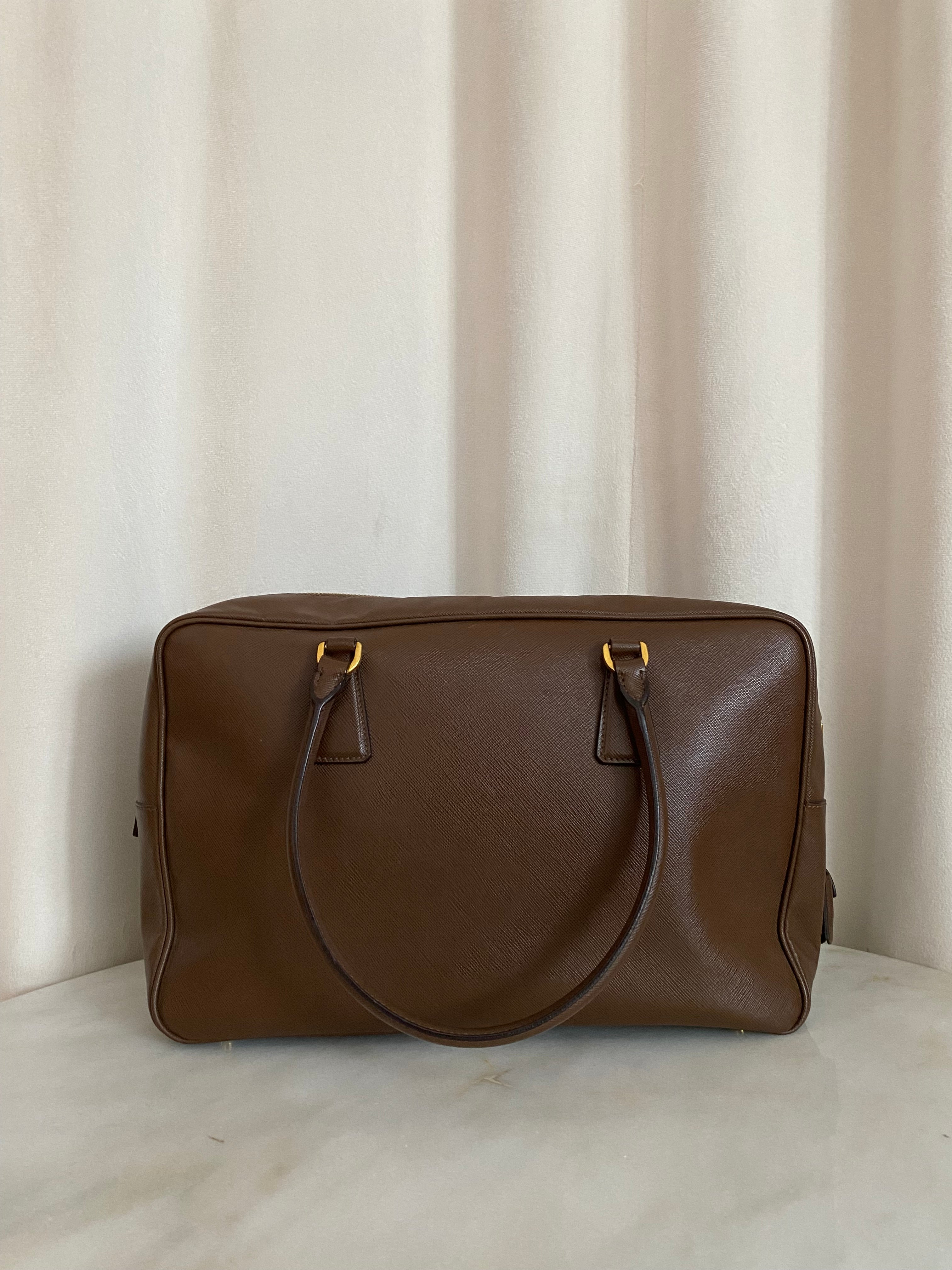 Prada Brown Bauletto Tote Bag-handbag-Prada-The Closet Egypt