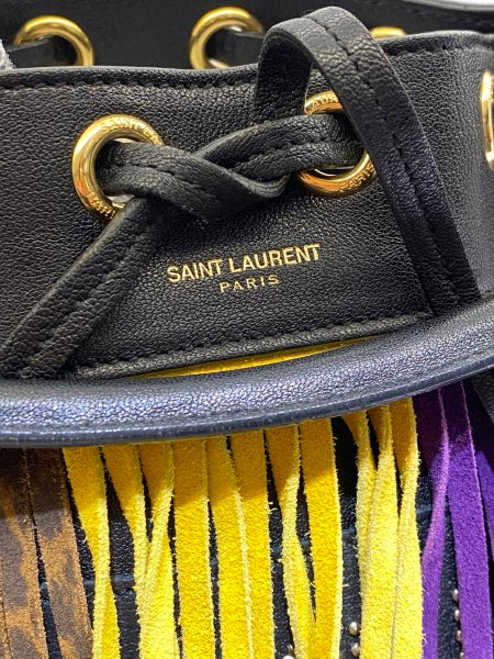 YSL Black Multicolor Emmanuelle Bucket Bag-handbag-YSL-The Closet Egypt