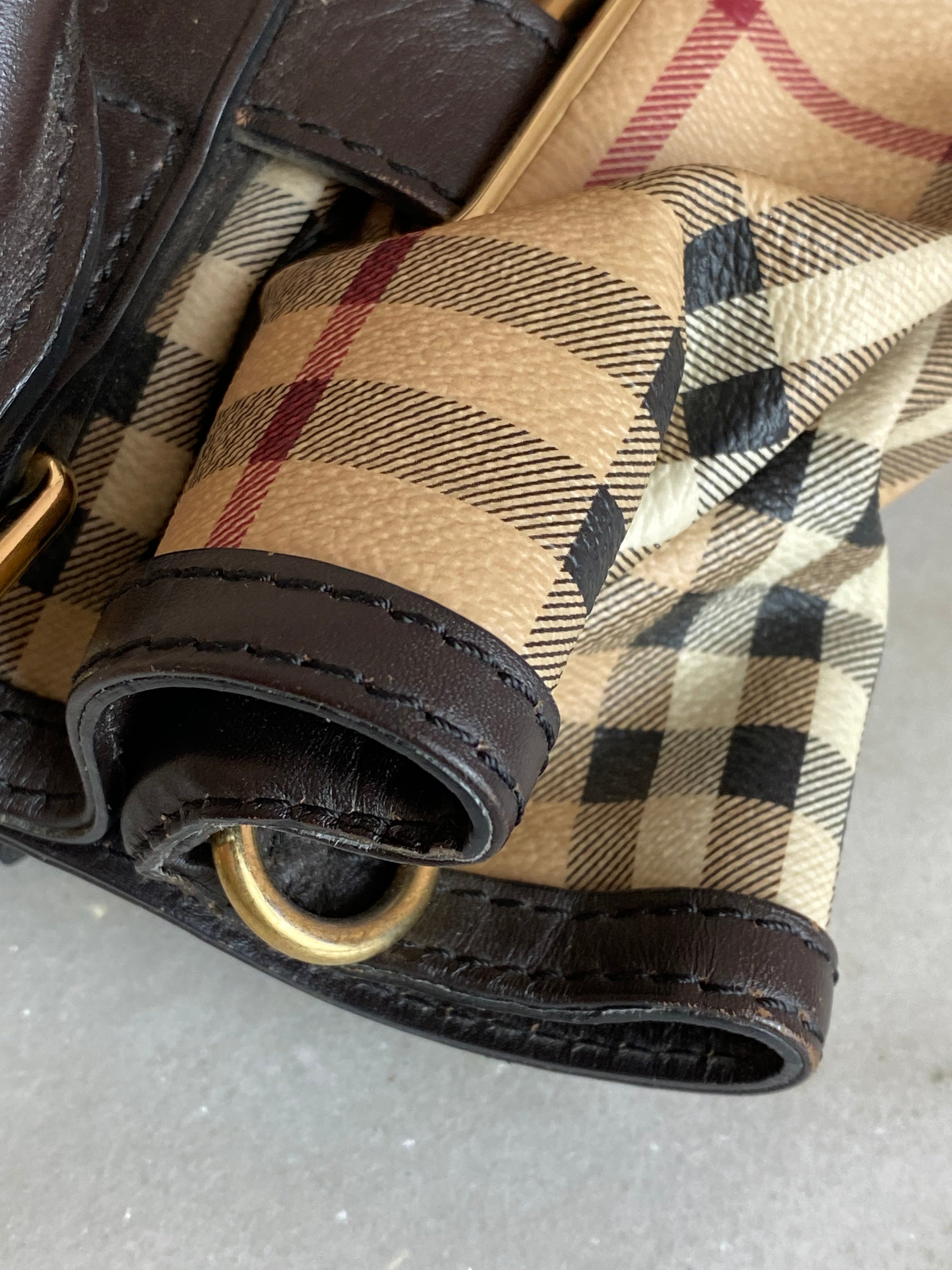 Burberry Bicolor Haymarket Golderton Shoulder Bag-handbag-Burberry-The Closet Egypt