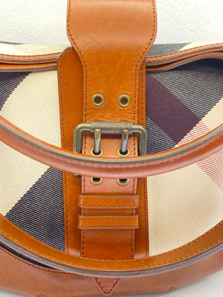 Burberry Camel Mega Check Bag-handbag-Burberry-The Closet Egypt