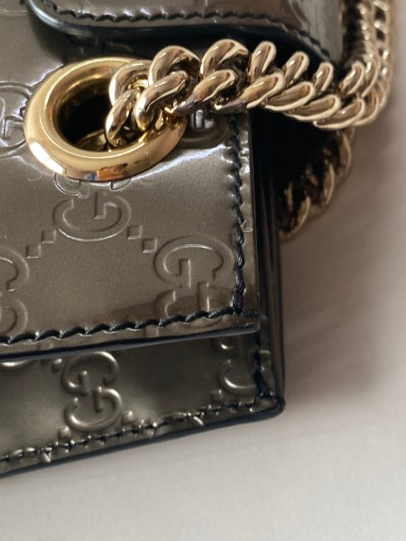 Gucci Silver GG Emily Vernise Large Bag-handbag-Gucci-The Closet Egypt