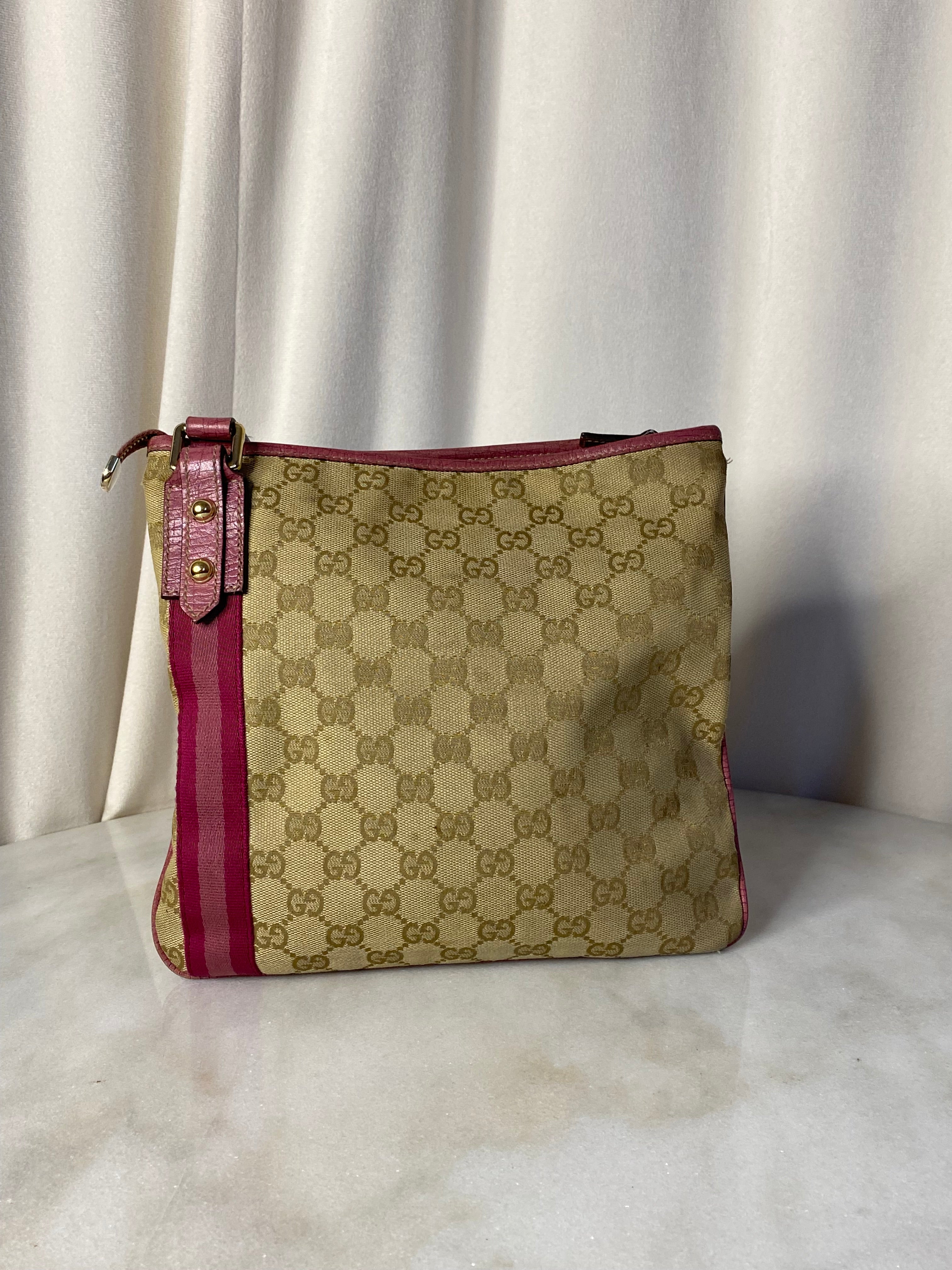 Gucci Bicolor GG Crossbody Bag W/ Bag Charm-handbag-Gucci-The Closet Egypt