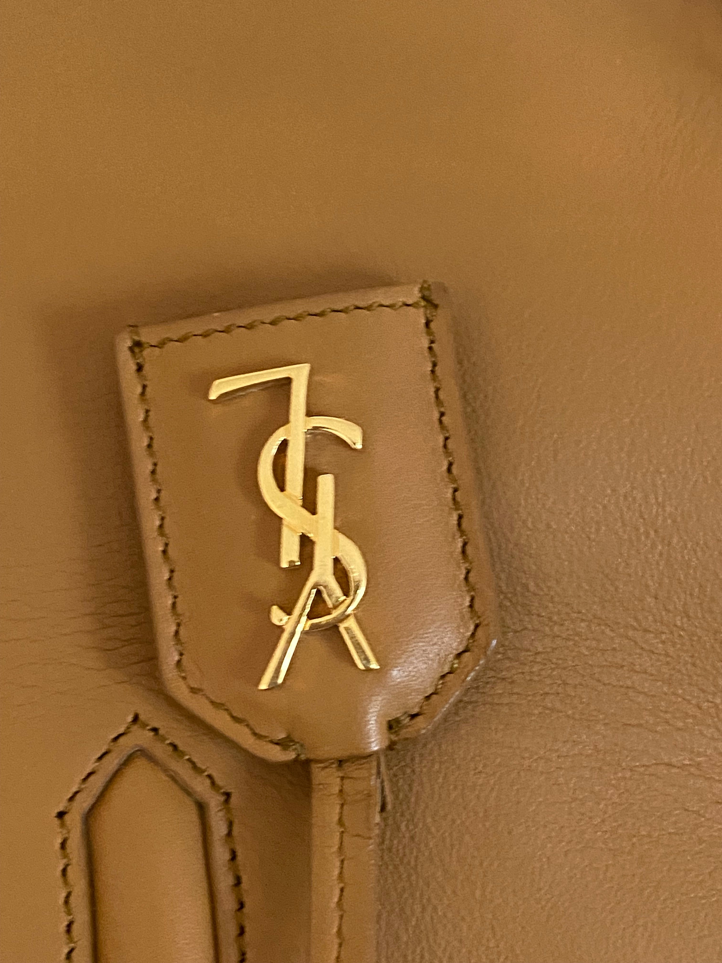 YSL Brown Fringe Rive Gauche Cabas Bag