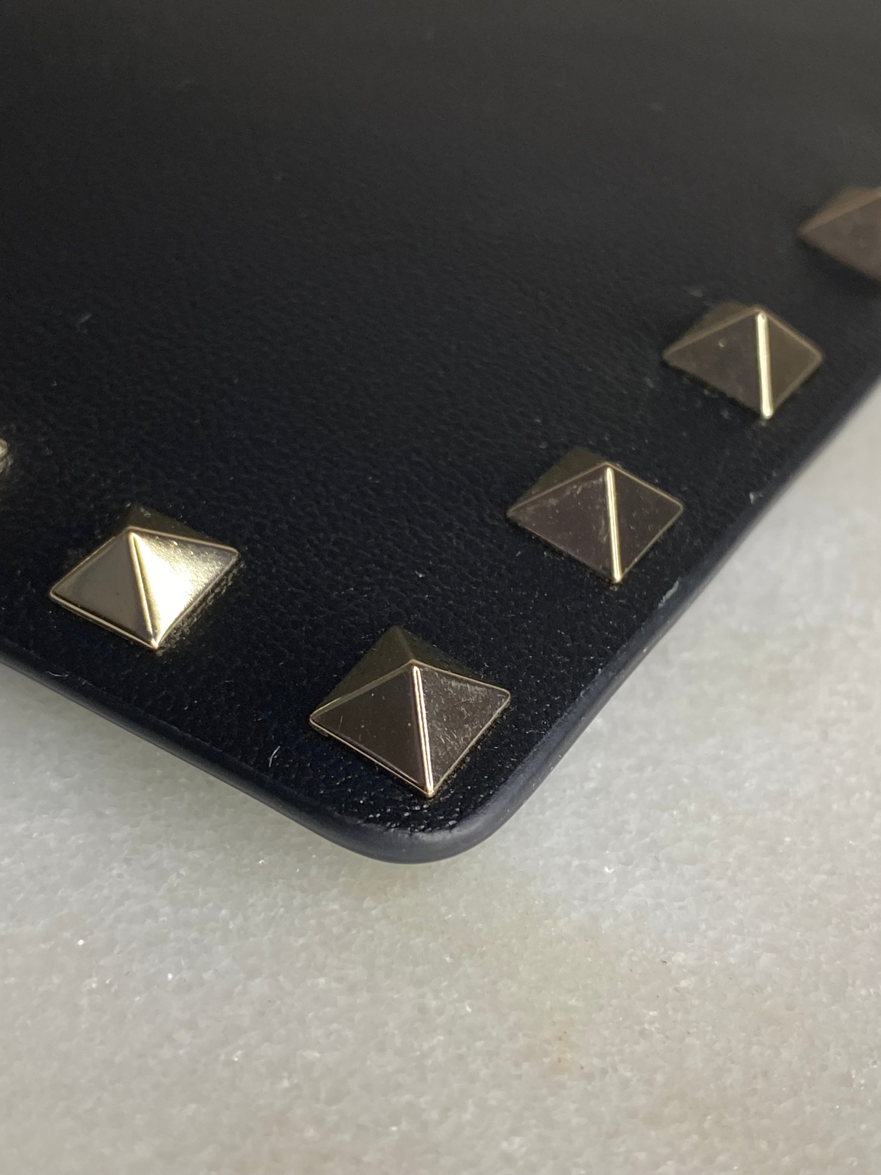 Valentino Black Studded Pouch W/ Handle-Pouch-Valentino-The Closet Egypt