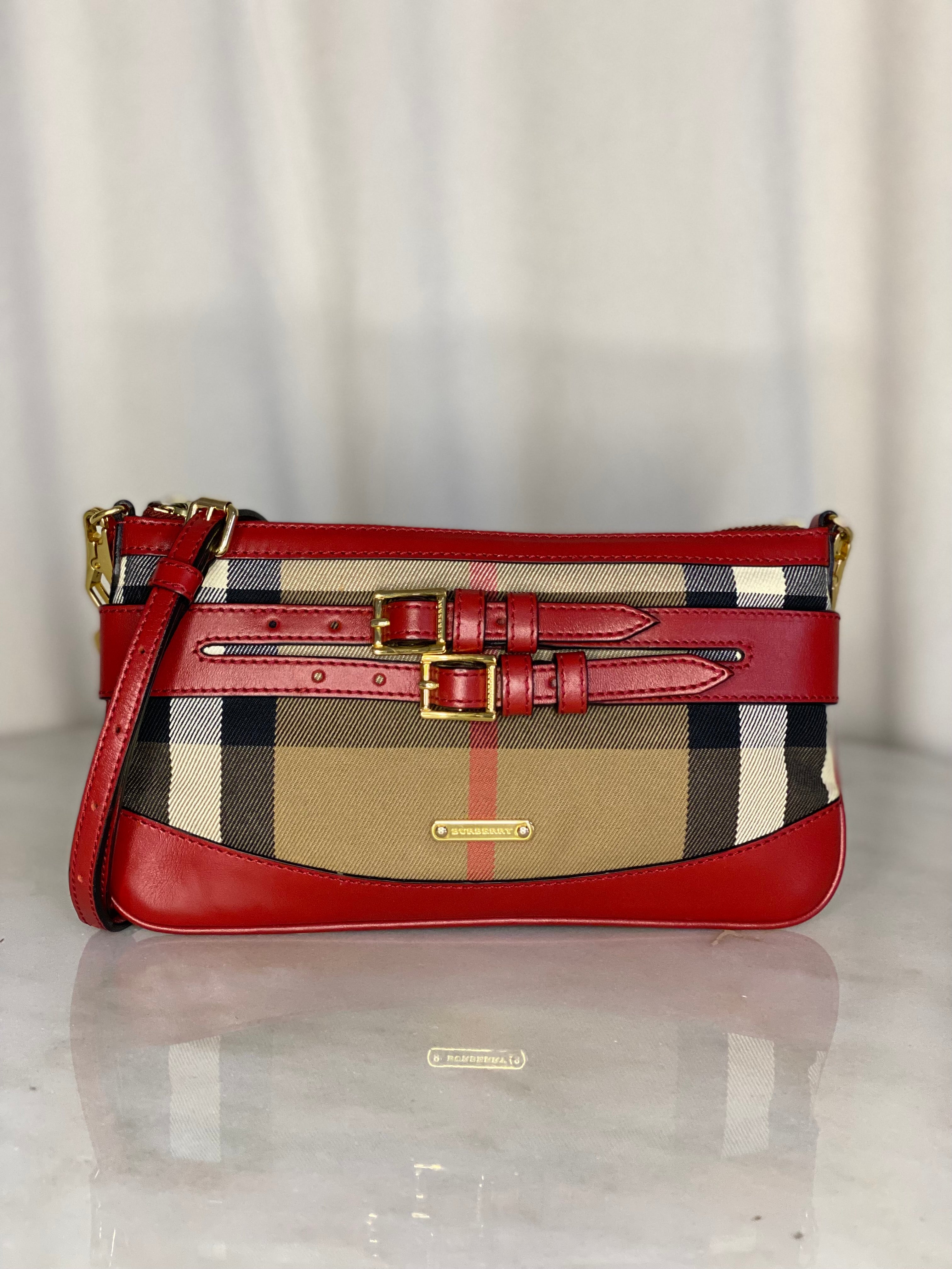 Burberry Bicolor Peyton Bridle House Check Crossbody Bag-handbag-Burberry-The Closet Egypt
