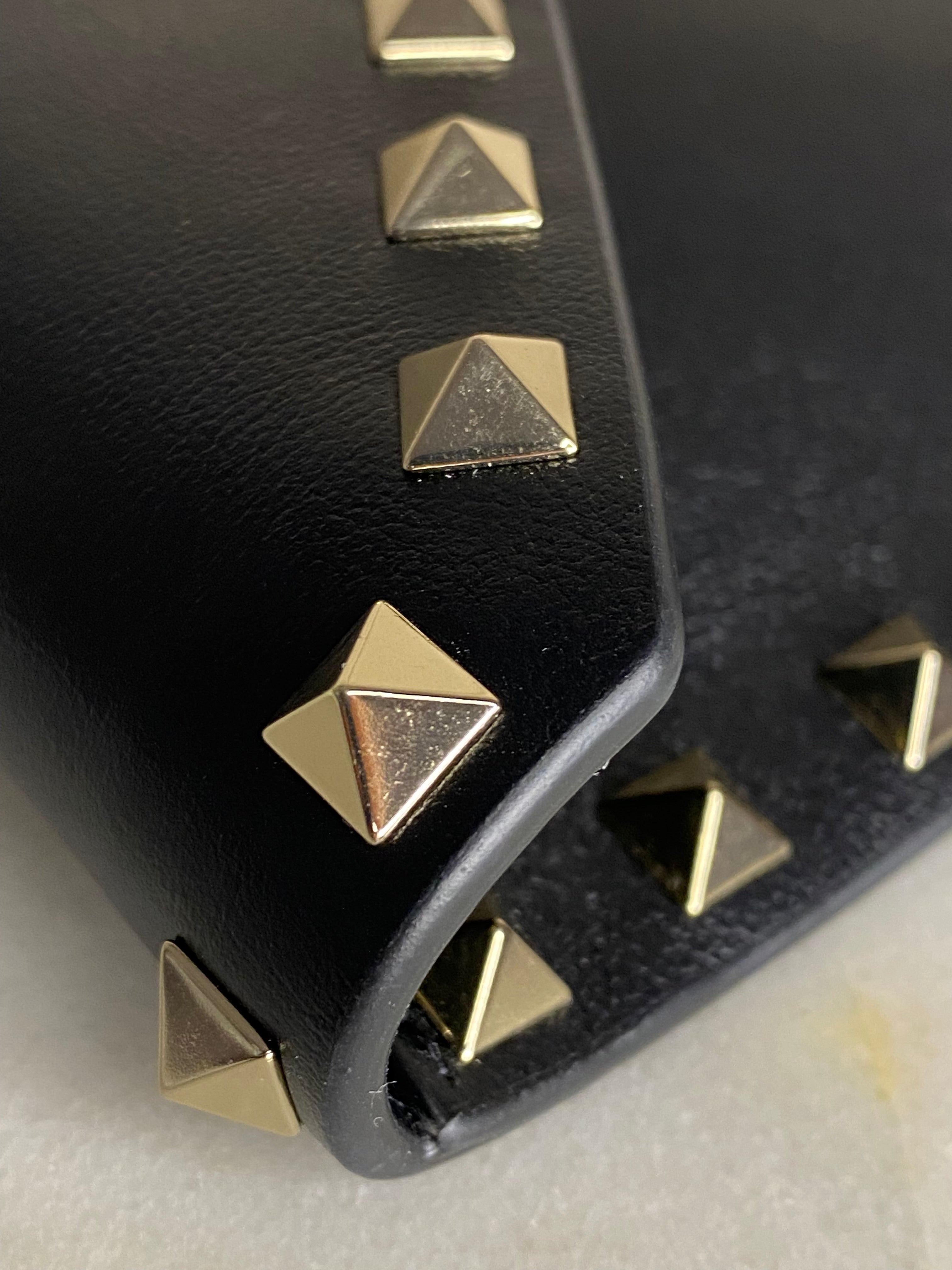 Valentino Black Studded Pouch W/ Handle-Pouch-Valentino-The Closet Egypt