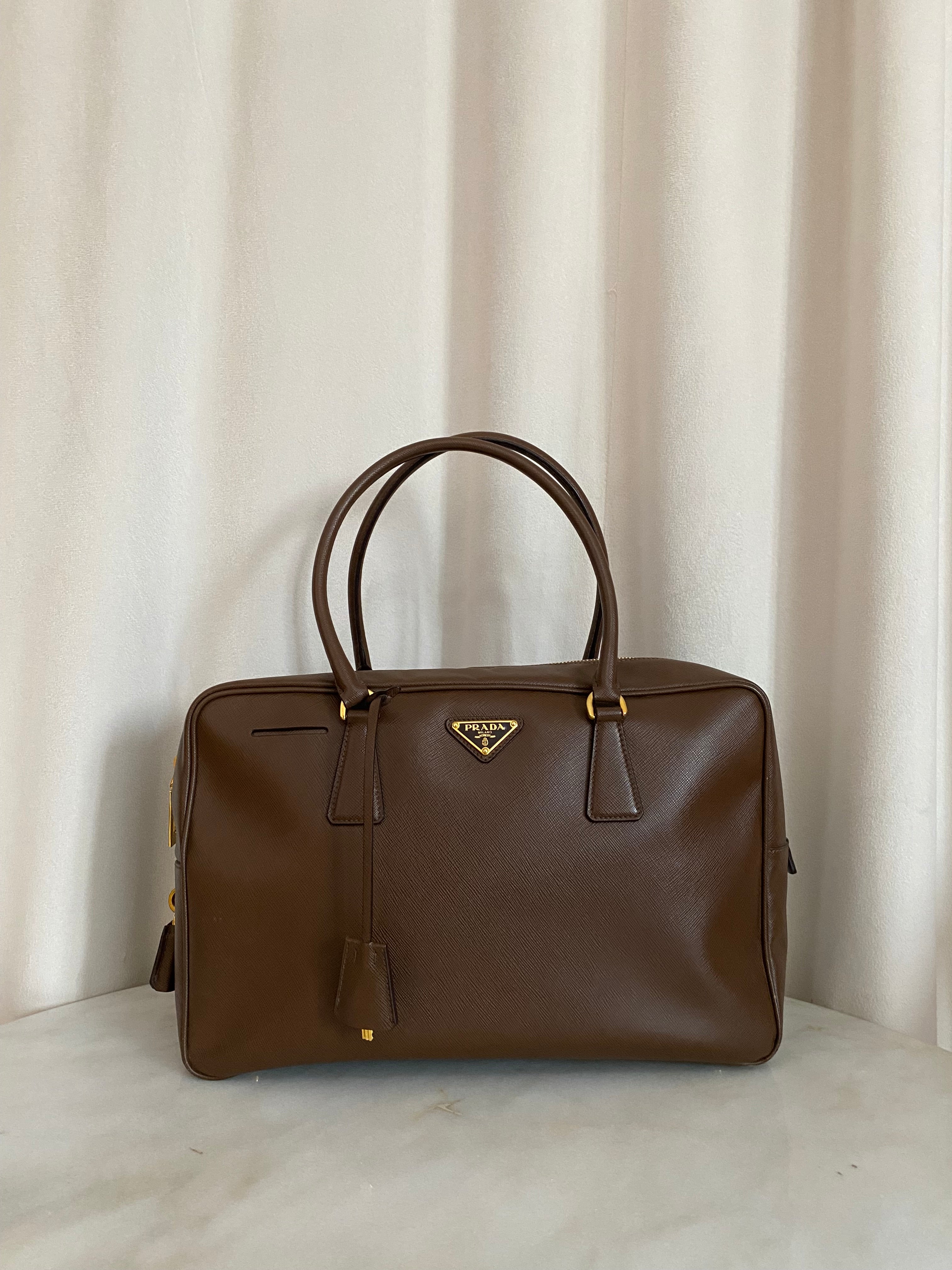 Prada Brown Bauletto Tote Bag-handbag-Prada-The Closet Egypt