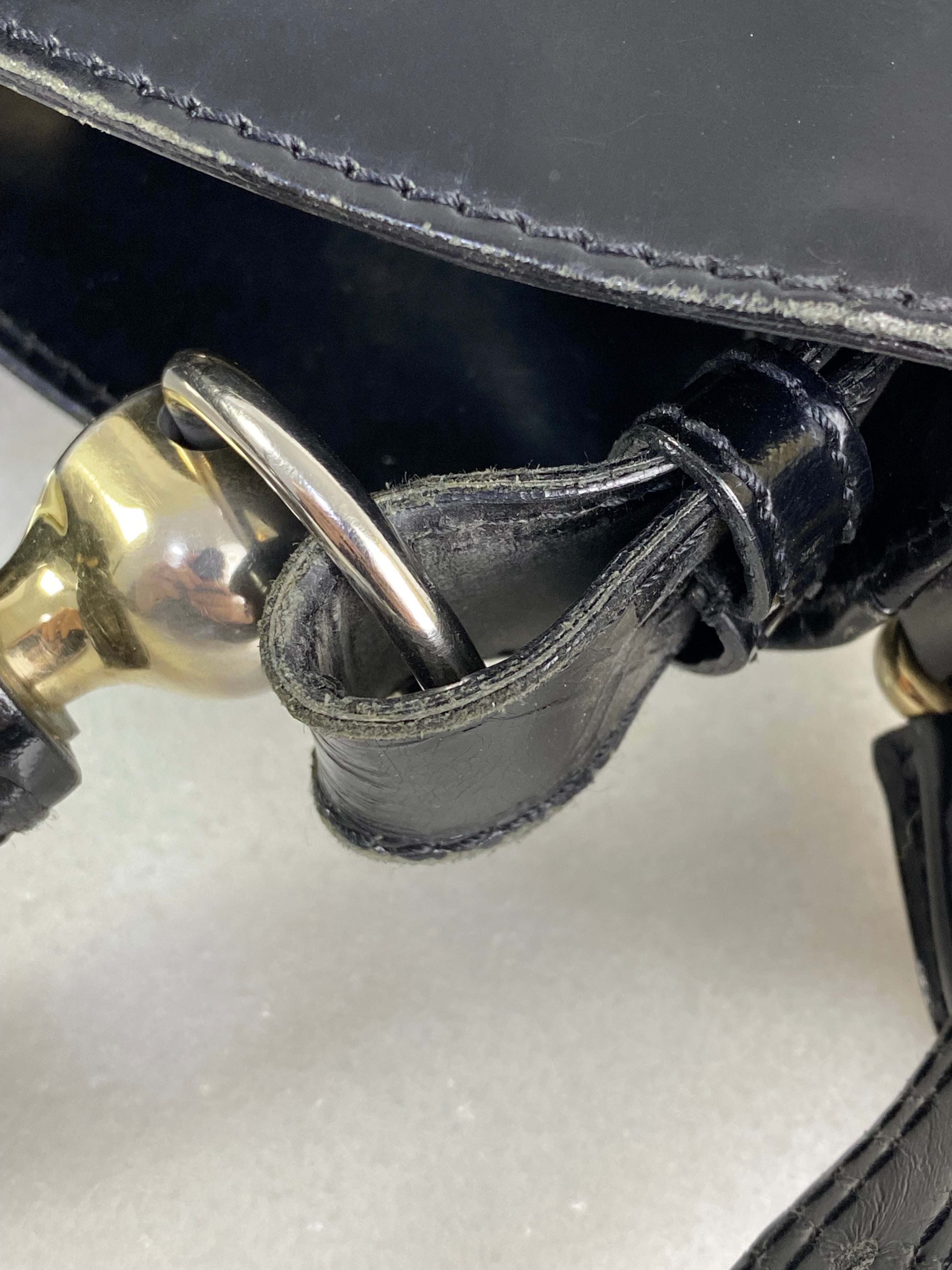 Burberry Black Nylon Vernis Bromley Ad Hobo Bag