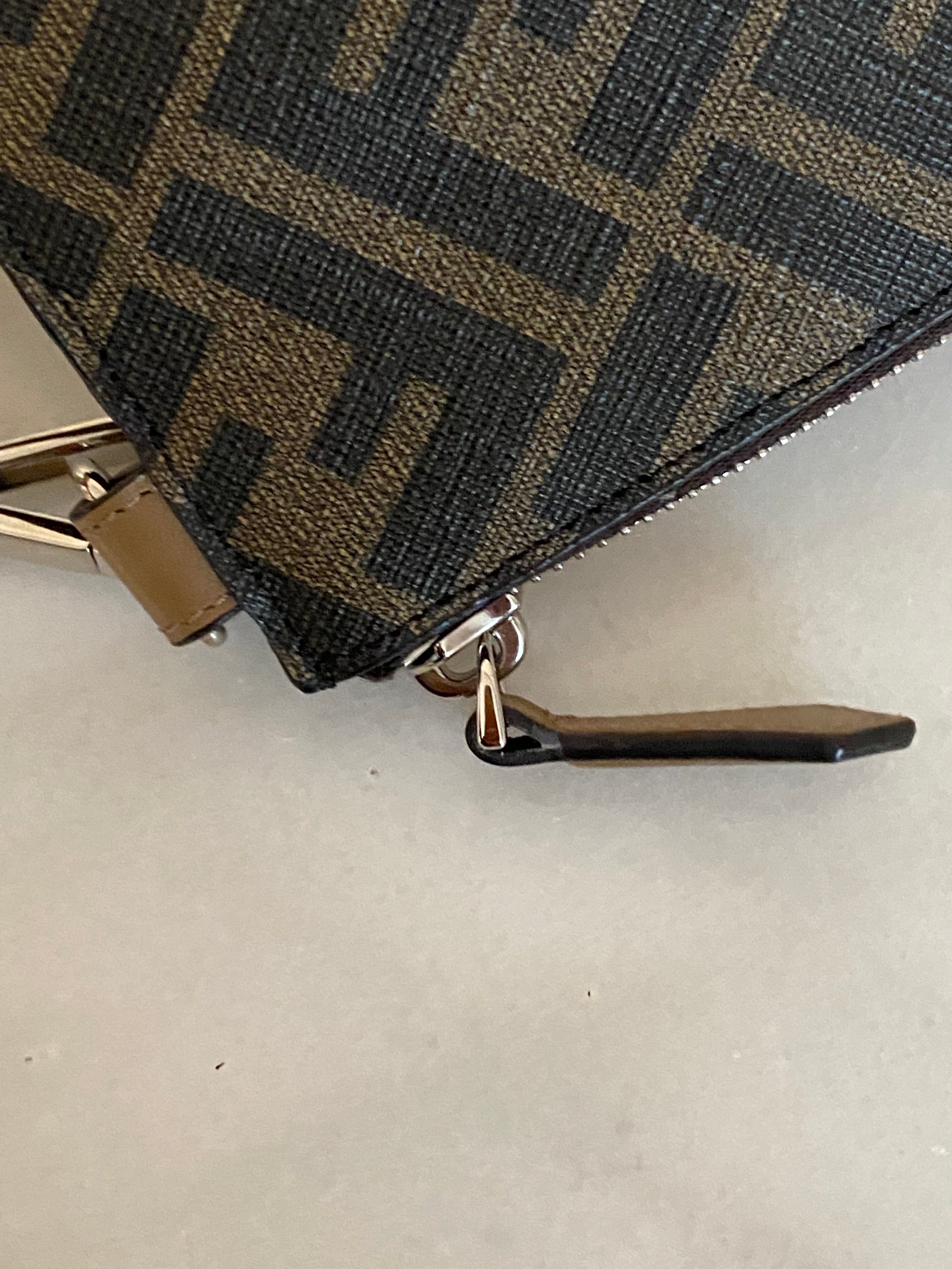 Fendi Tricolor Diagonal Flat FF Pouch-Pouch-Fendi-The Closet Egypt