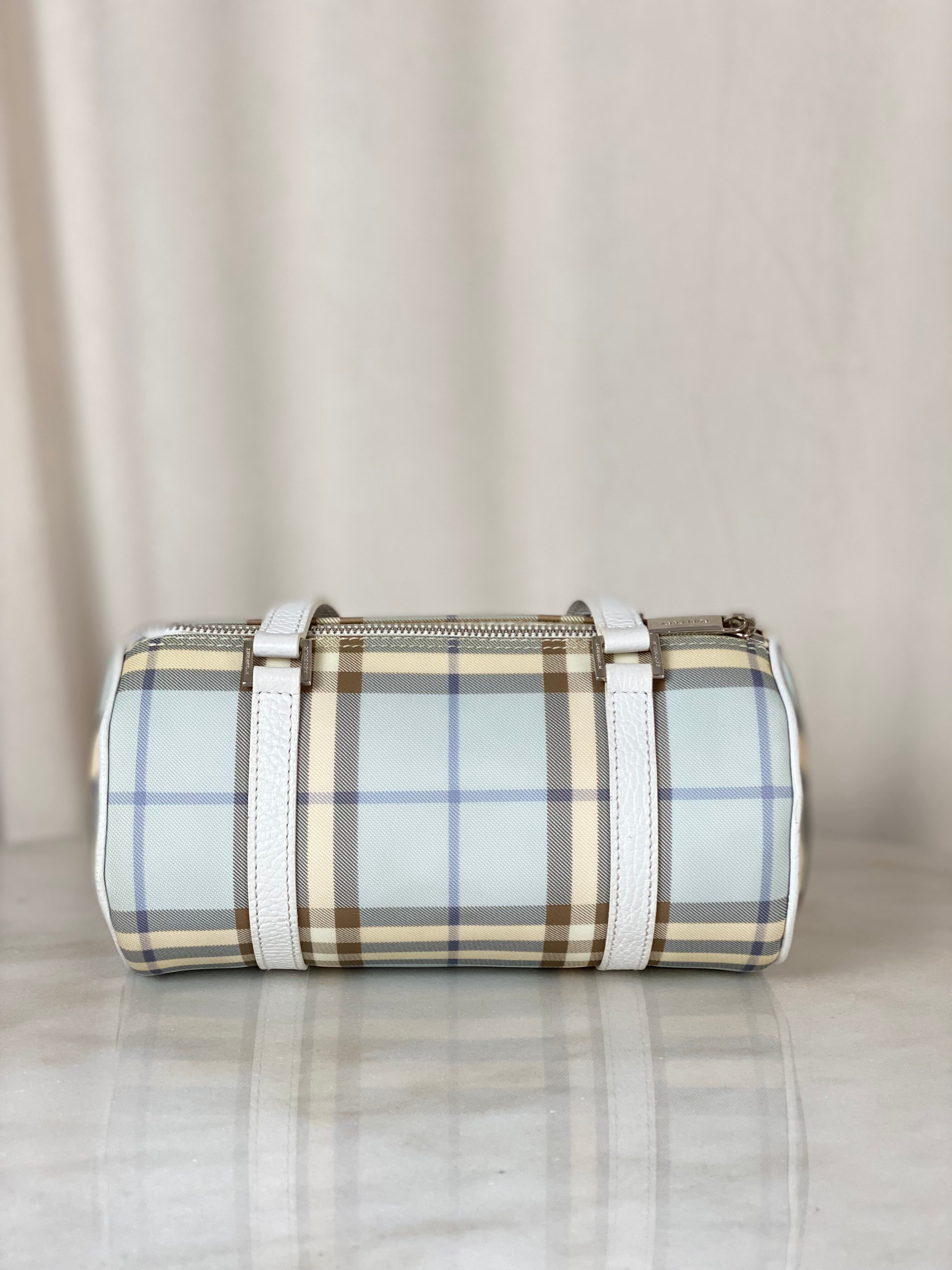 Burberry Bicolor Nova Check Papillon Lola Barrel Bag-handbag-Burberry-The Closet Egypt