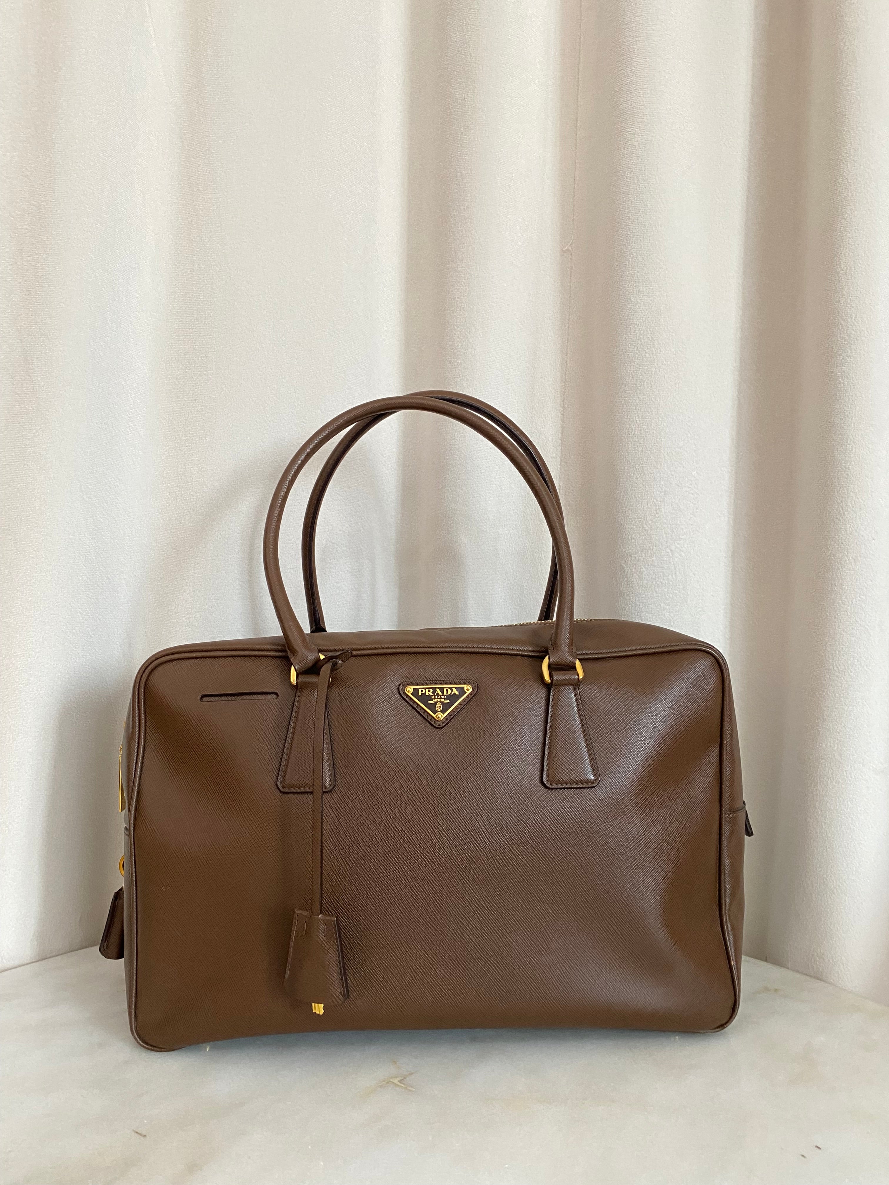 Prada Brown Bauletto Tote Bag-handbag-Prada-The Closet Egypt