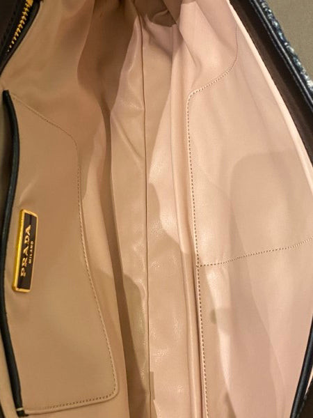 Prada Bicolor Tweed Turnlock Flap Clutch-Clutch-Prada-The Closet Egypt