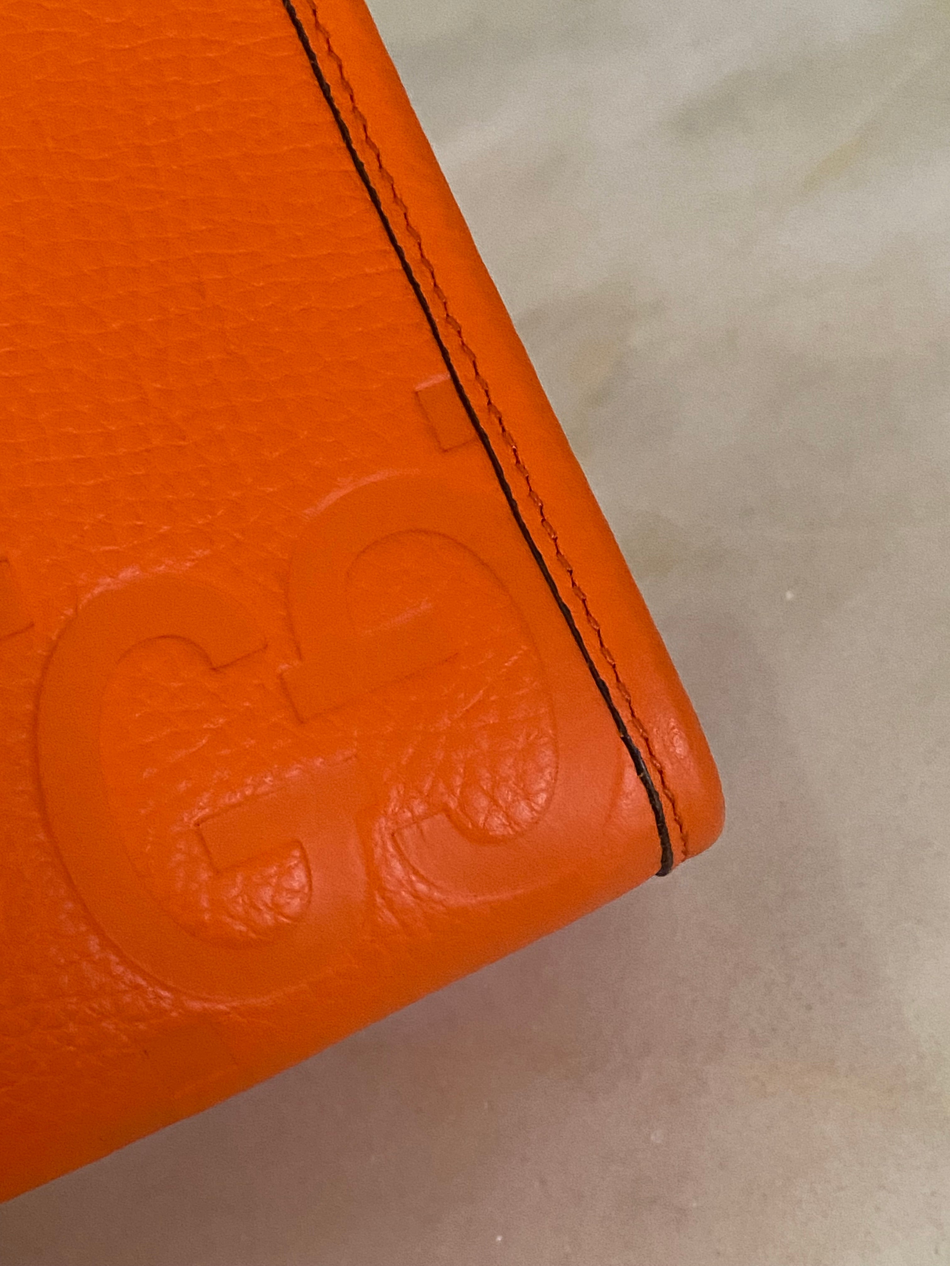 Gucci Orange GG Jumbo Zipper Pouch-Pouch-Gucci-The Closet Egypt