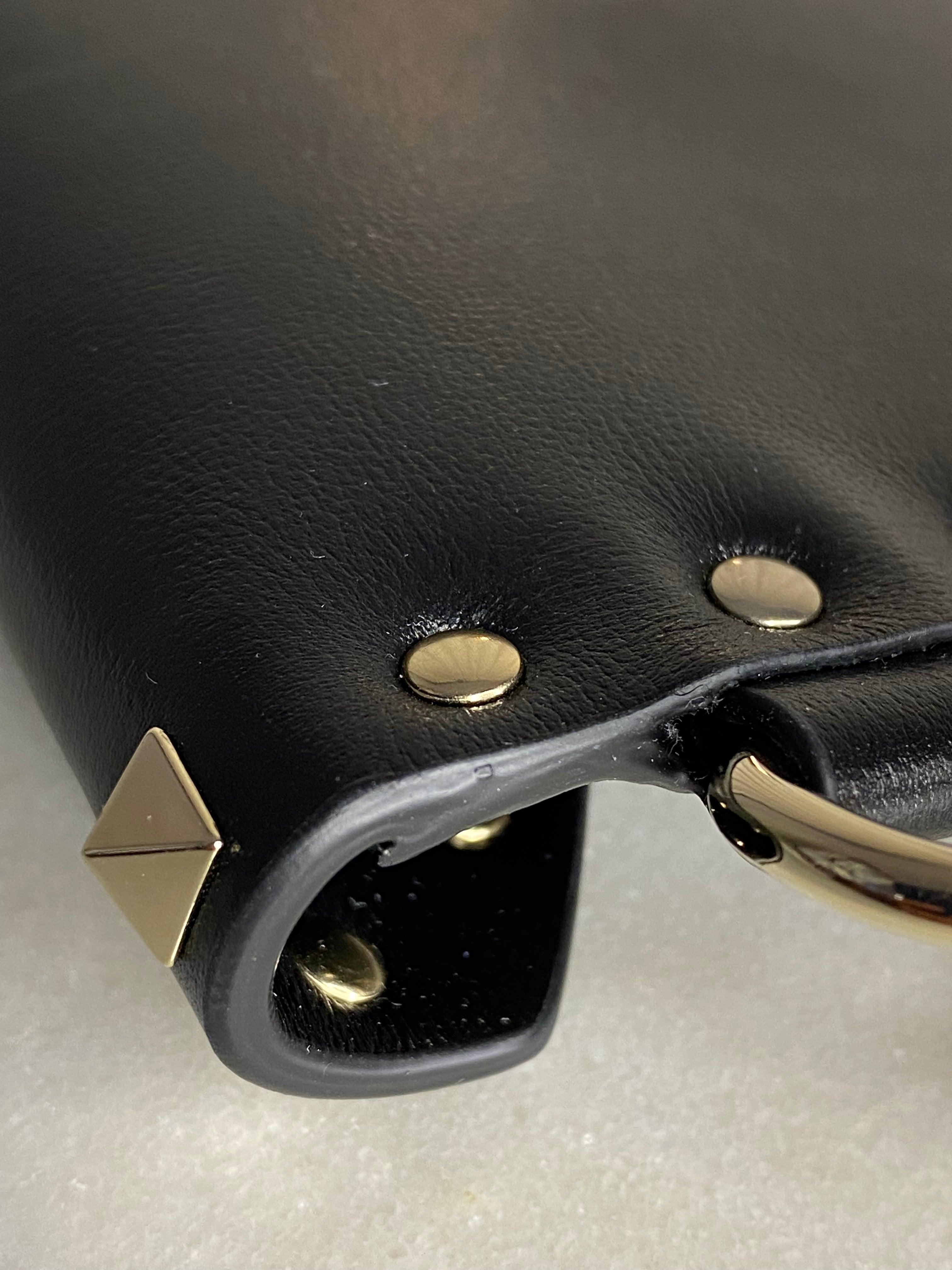 Valentino Black Studded Pouch W/ Handle-Pouch-Valentino-The Closet Egypt