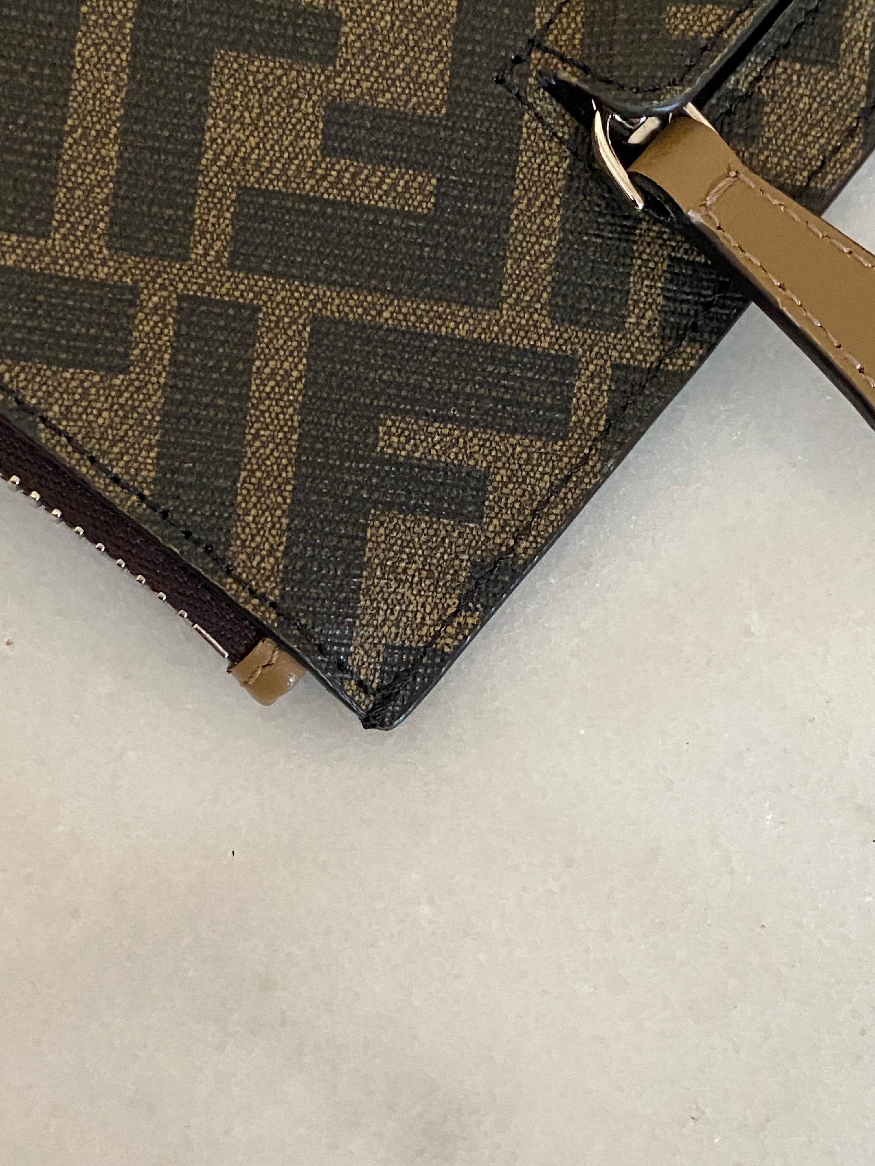 Fendi Tricolor Diagonal Flat FF Pouch-Pouch-Fendi-The Closet Egypt