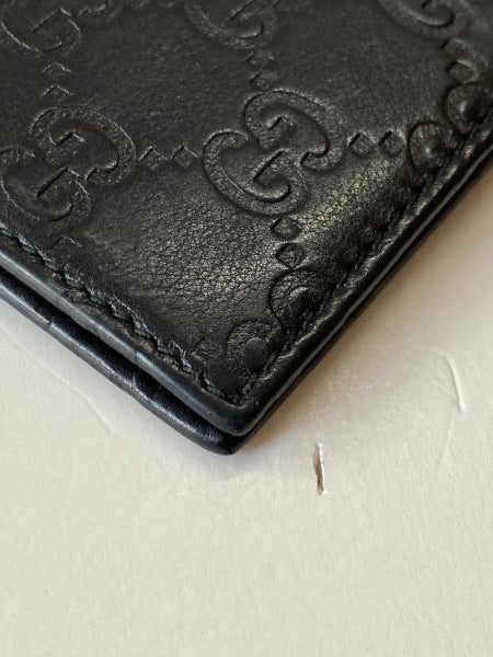 Gucci Black GG Print Passport Cover