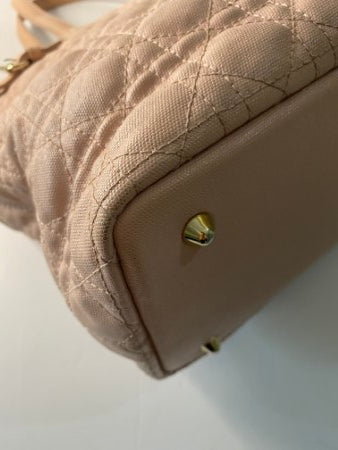 Christian Dior Pink Cannage Panarea Tote Bag