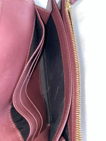 Burberry Burgundy House Check Long MVV Wallet-wallet-Burberry-The Closet Egypt