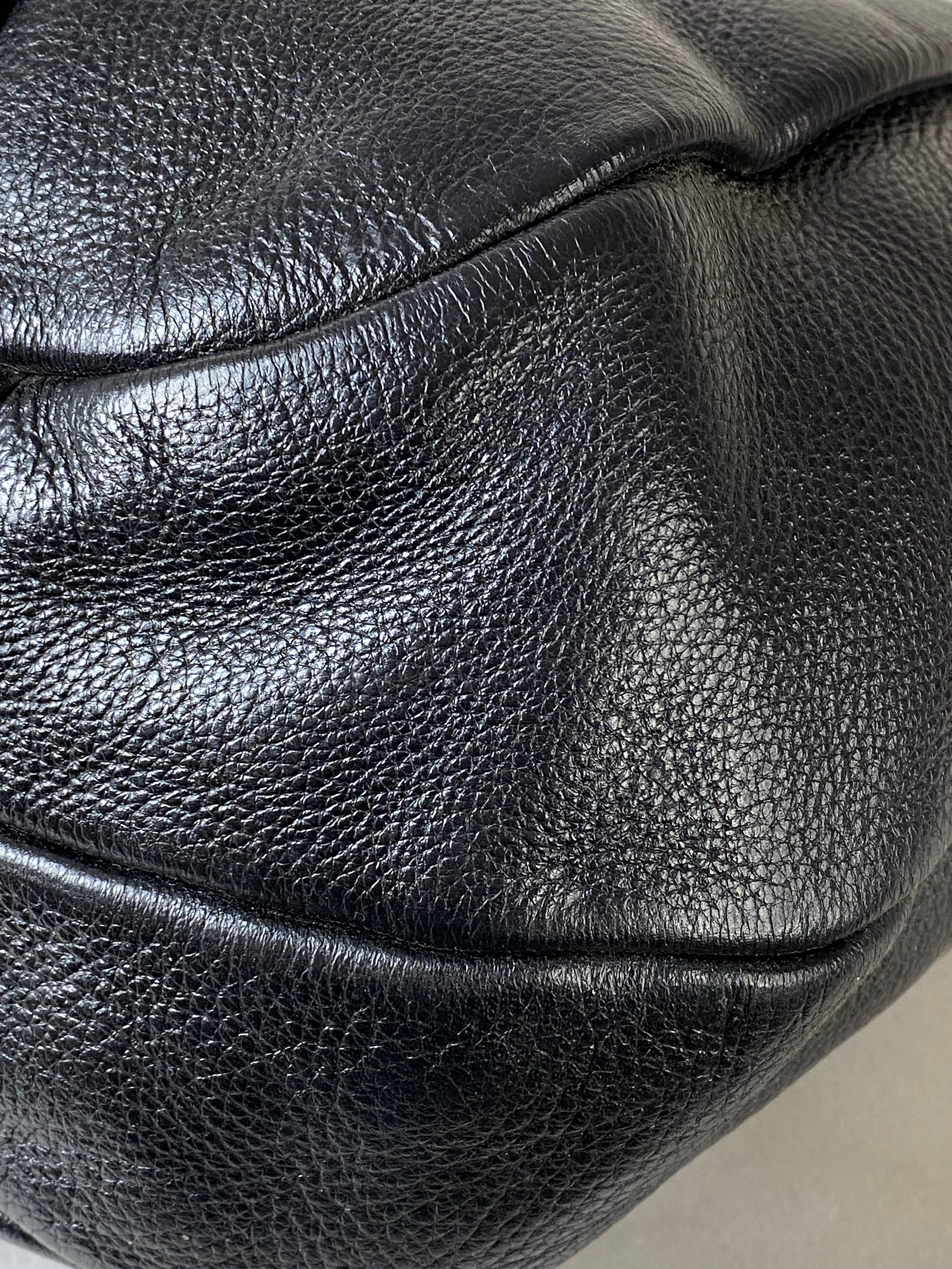 Prada Black Deerskin Cervo Antik Bowler Bag