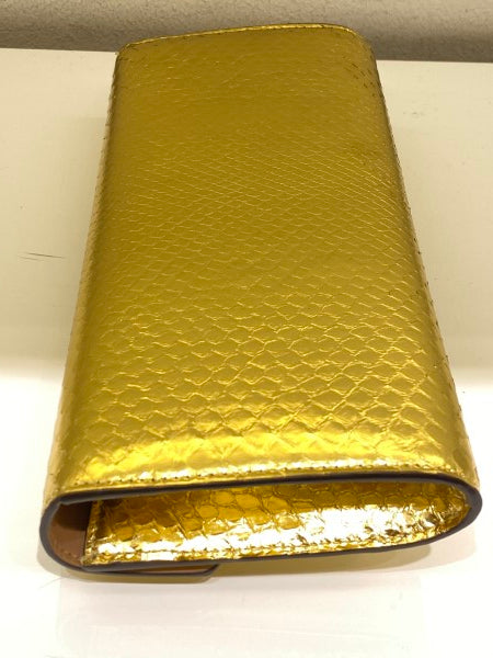 Gucci Gold Snakeskin GG Broadway Clutch-Clutch-Gucci-The Closet Egypt