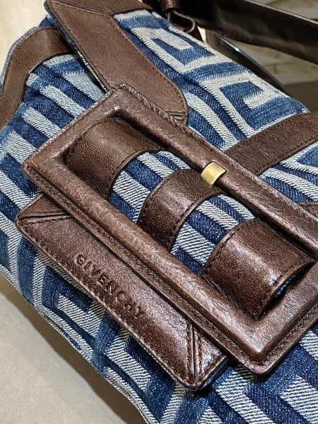 Givenchy Blue Denim Logo Hobo Bag-handbag-Givenchy-The Closet Egypt