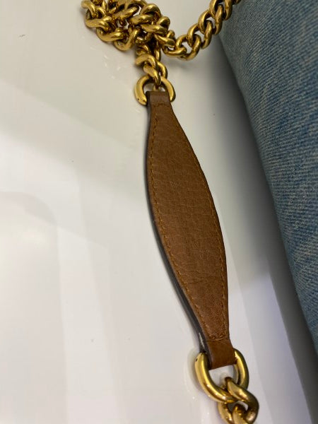 Gucci Blue Denim Soho Shoulder Bag-handbag-Gucci-The Closet Egypt