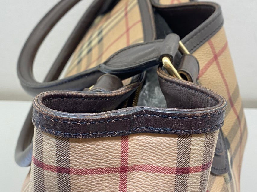 Burberry Brown Haymarket Shoulder Bag-handbag-Burberry-The Closet Egypt