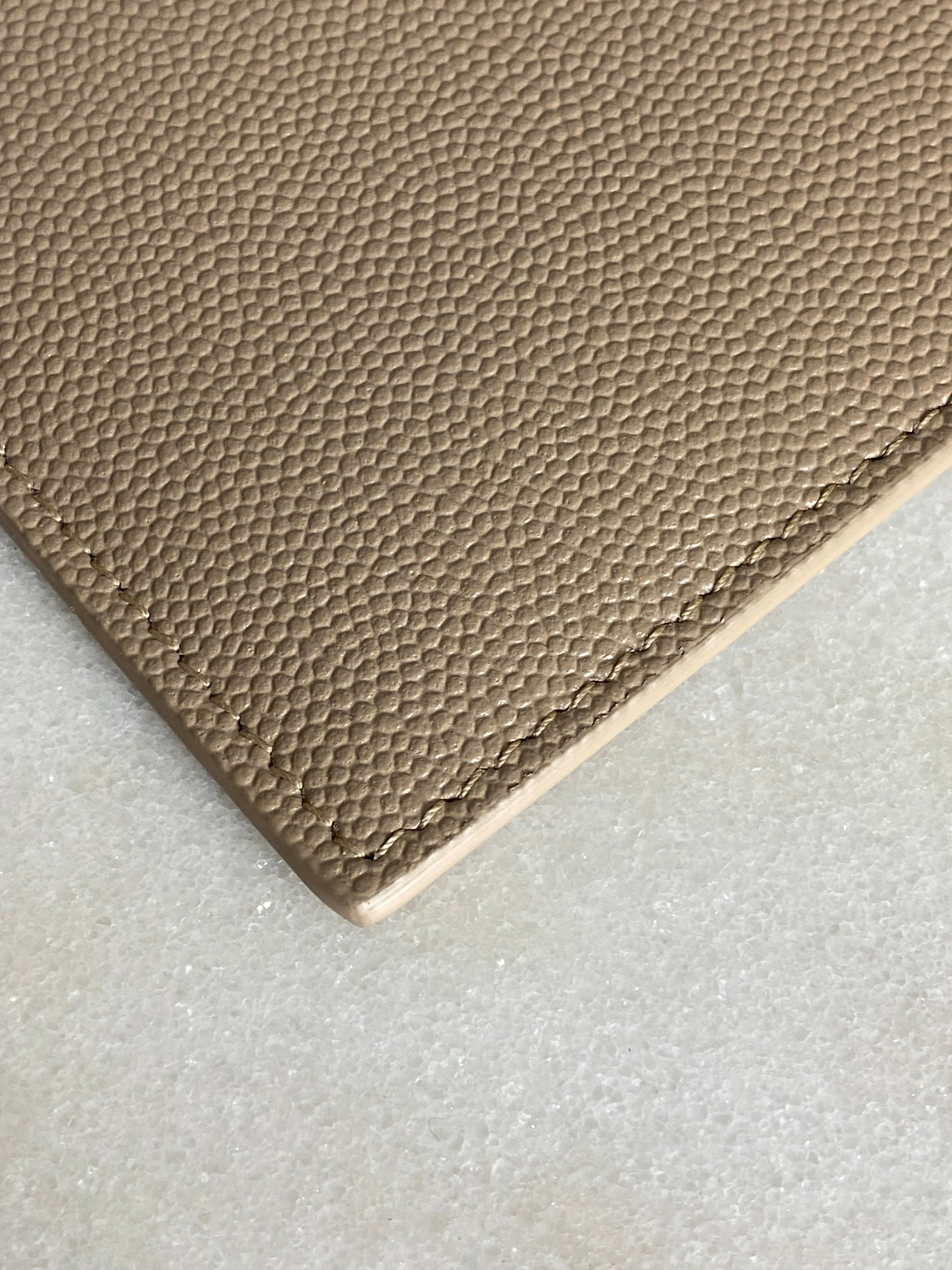 YSL Beige Uptown Clutch-Clutch-YSL-The Closet Egypt