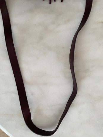 YSL Burgundy Emmanuelle Fringed Hand Bag-handbag-YSL-The Closet Egypt