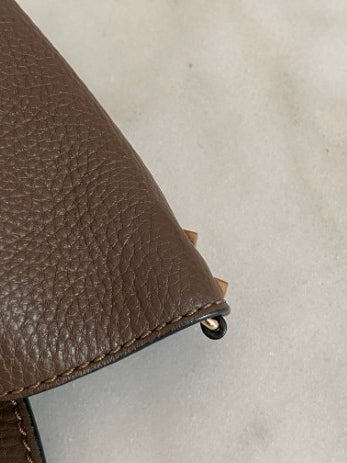 Valentino Cacao Tote Rockstud Bag-handbag-Valentino-The Closet Egypt