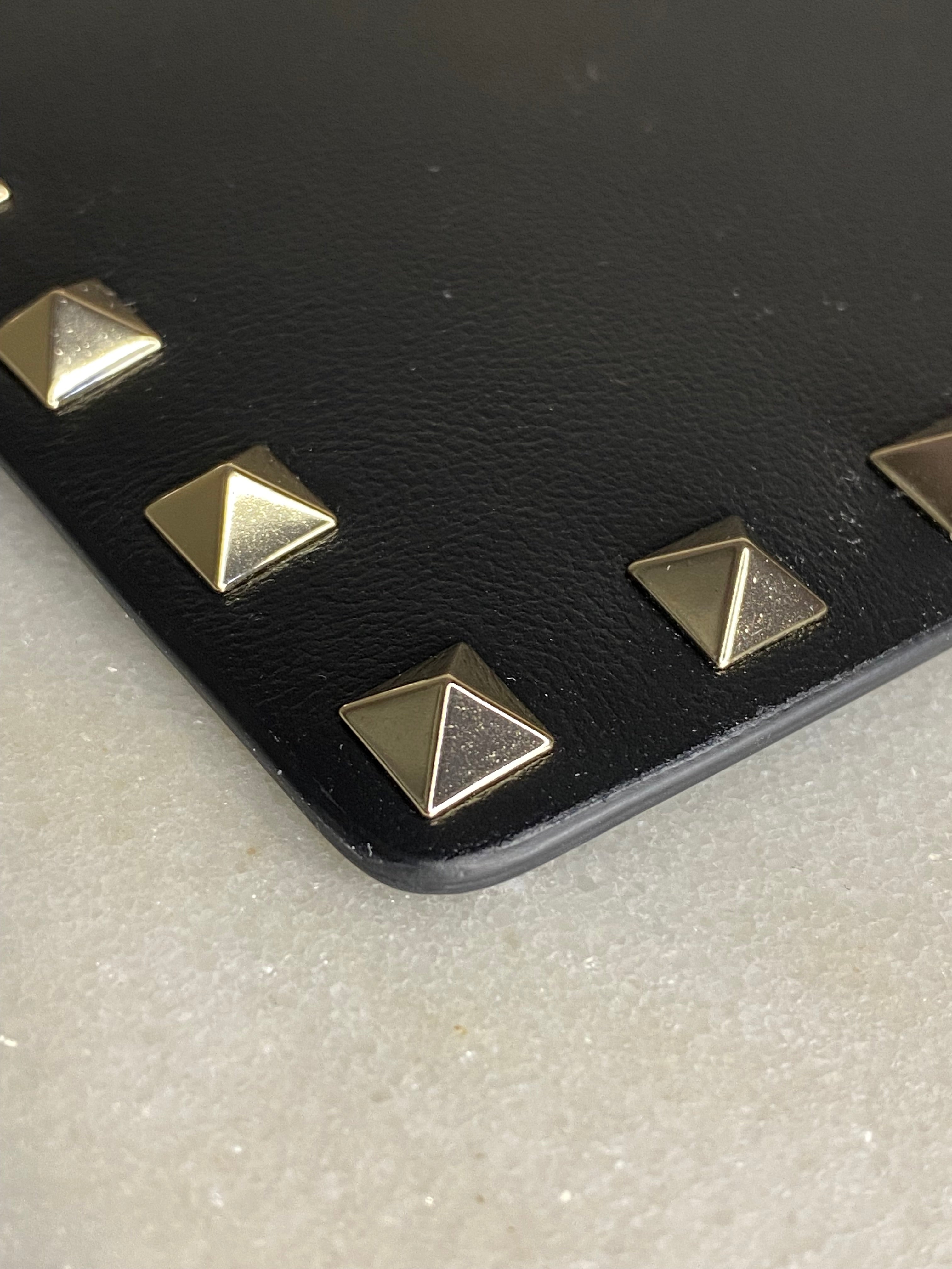 Valentino Black Studded Pouch W/ Handle-Pouch-Valentino-The Closet Egypt