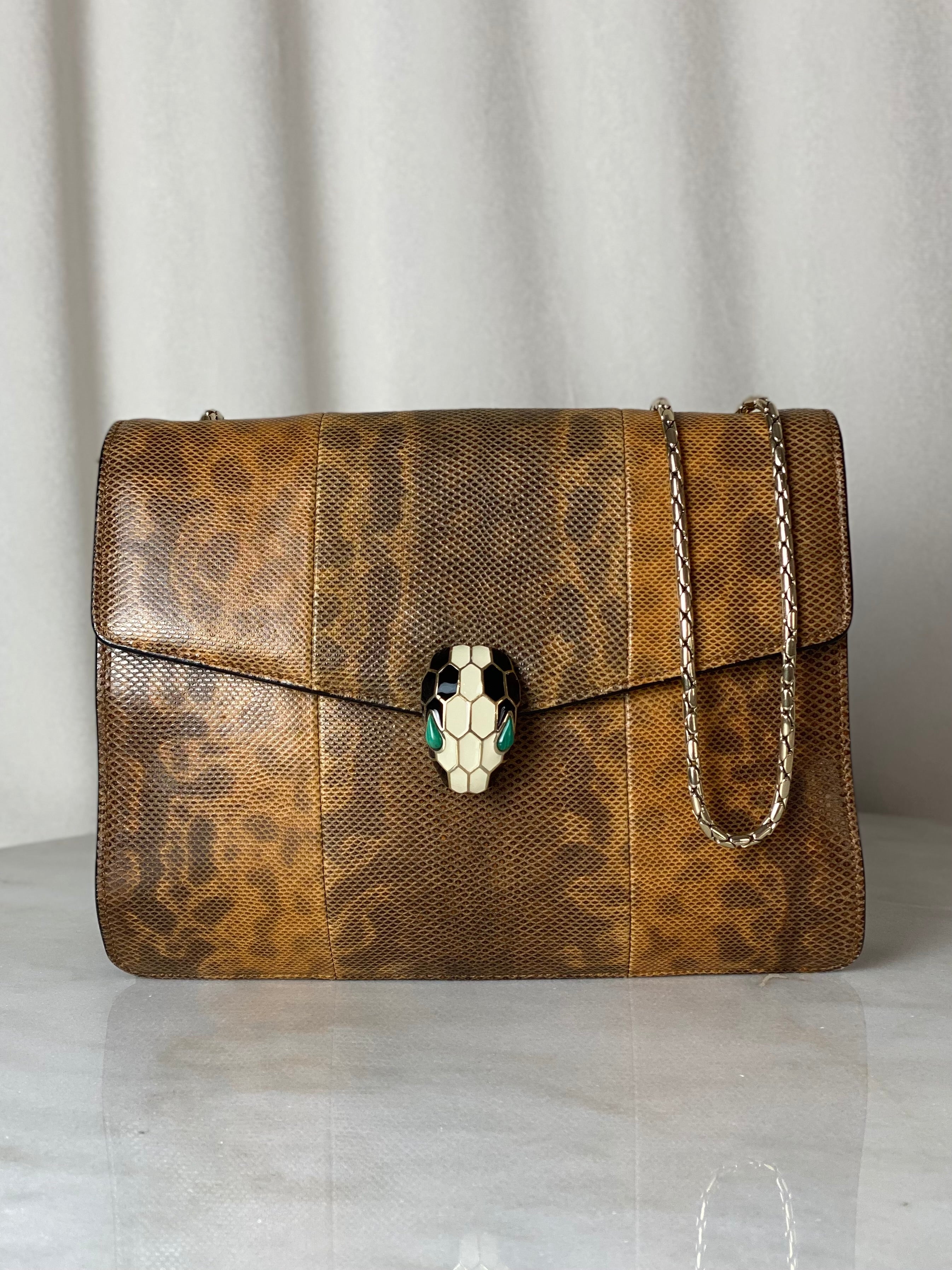 Bvlgari Camel Karung Serpenti Forever Shoulder Bag-handbag-Bvlgari-The Closet Egypt