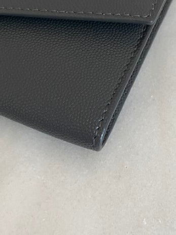 YSl Grey Uptown WOC W/ Card Holder-Wallet Chain-YSL-The Closet Egypt