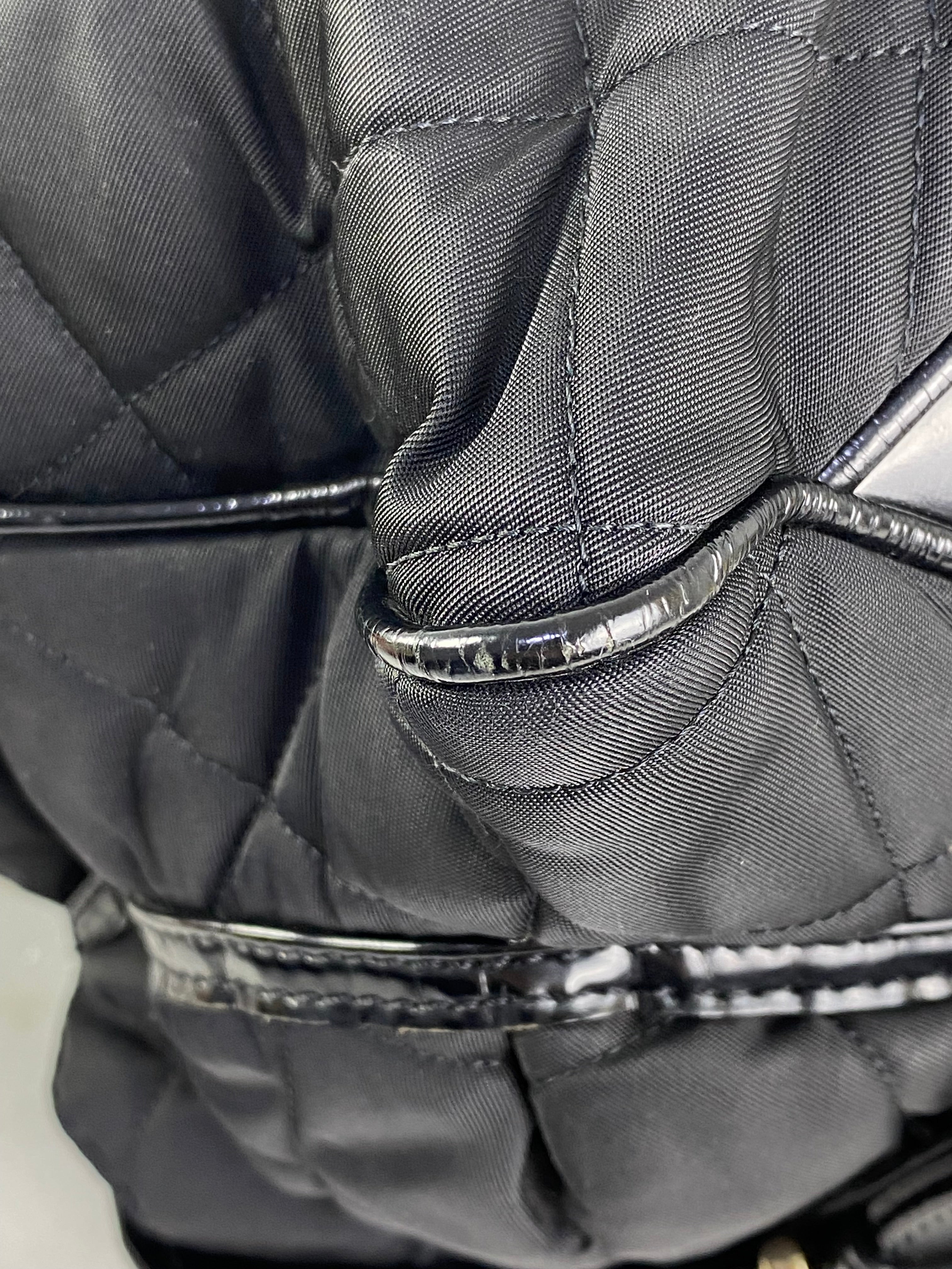 Burberry Black Nylon Vernis Bromley Ad Hobo Bag