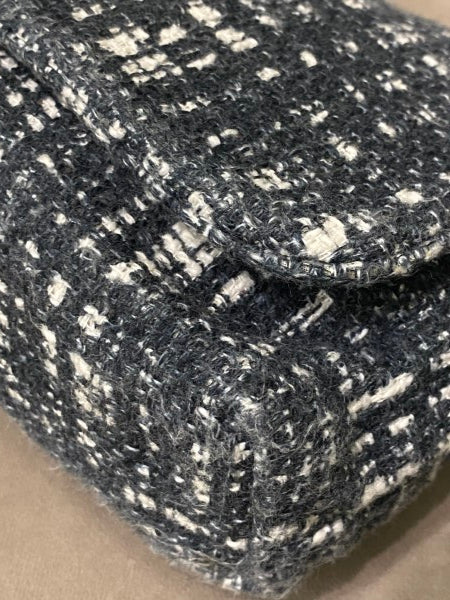 Prada Bicolor Tweed Turnlock Flap Clutch-Clutch-Prada-The Closet Egypt