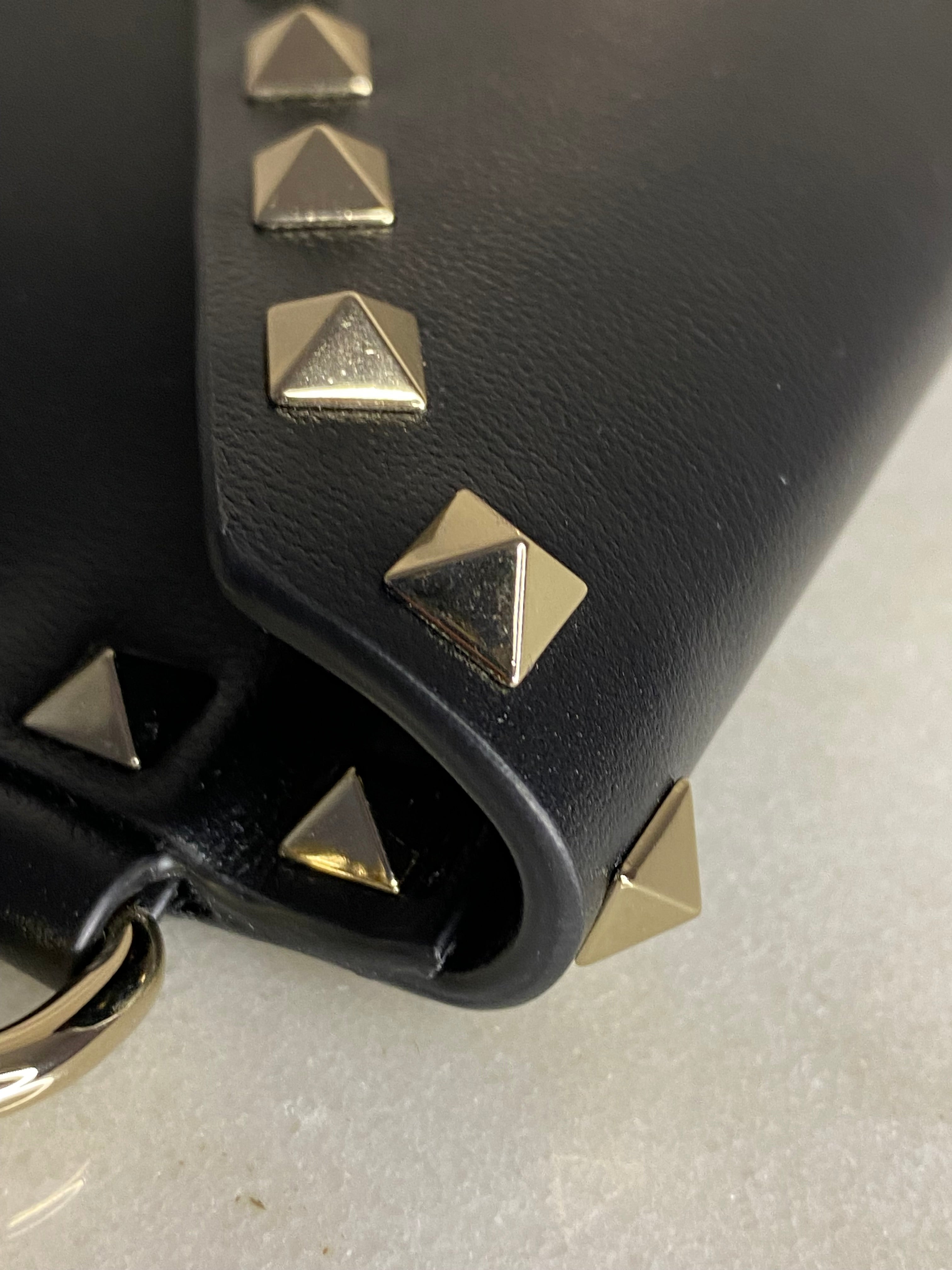 Valentino Black Studded Pouch W/ Handle-Pouch-Valentino-The Closet Egypt