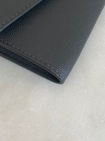 YSl Grey Uptown WOC W/ Card Holder-Wallet Chain-YSL-The Closet Egypt