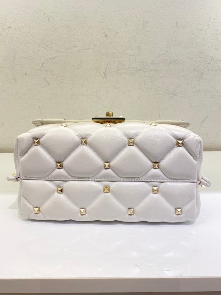 Valentino White VLTN Spike Rockstud Bag-handbag-Valentino-The Closet Egypt