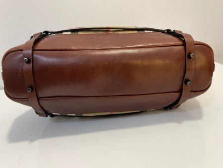 Burberry Bicolor House Check Belted Shoulder Bag-handbag-Burberry-The Closet Egypt
