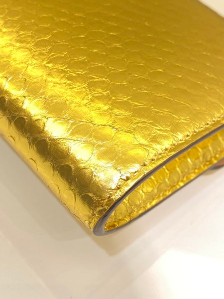 Gucci Gold Snakeskin GG Broadway Clutch-Clutch-Gucci-The Closet Egypt