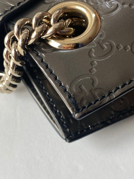 Gucci Silver GG Emily Vernise Large Bag-handbag-Gucci-The Closet Egypt