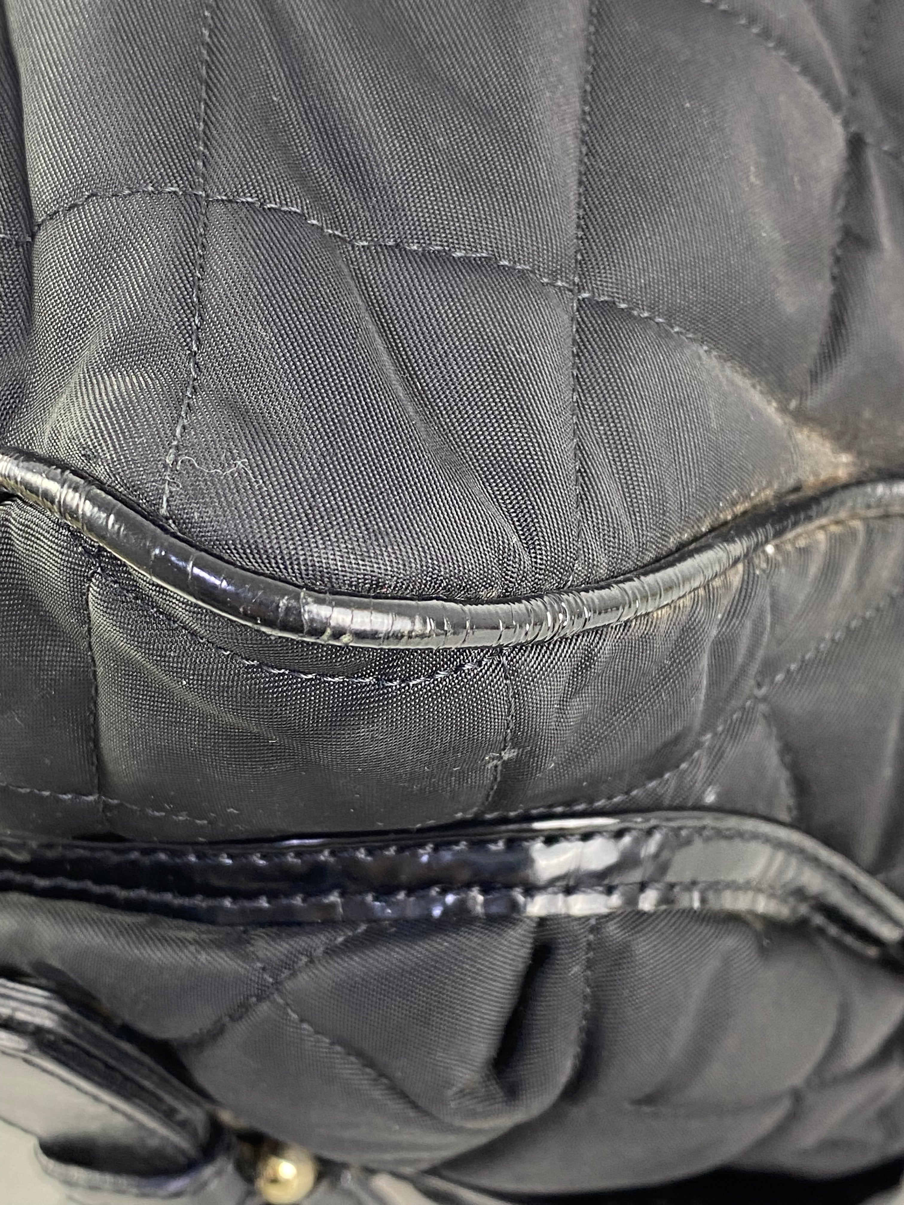 Burberry Black Nylon Vernis Bromley Ad Hobo Bag