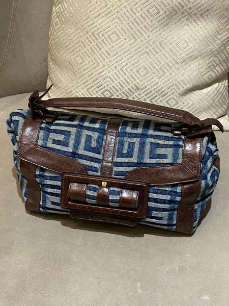 Givenchy Blue Denim Logo Hobo Bag-handbag-Givenchy-The Closet Egypt