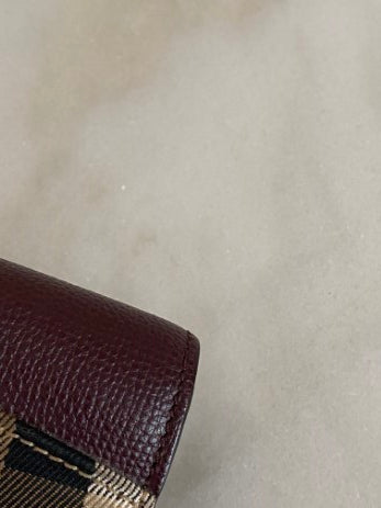 Burberry Burgundy House Check Long MVV Wallet-wallet-Burberry-The Closet Egypt