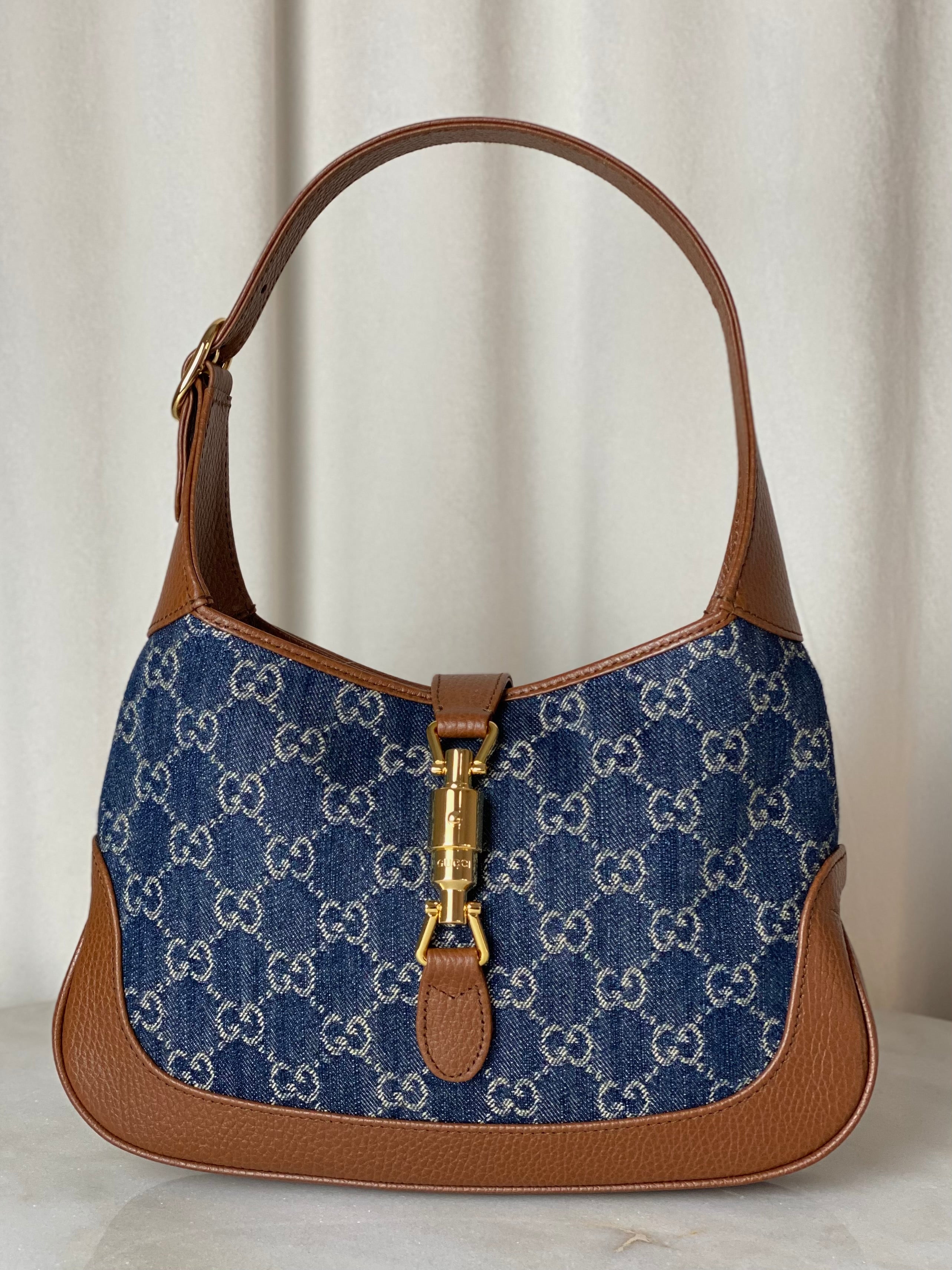 Gucci Bicolor GG Denim Jackie Hobo Bag-handbag-Gucci-The Closet Egypt