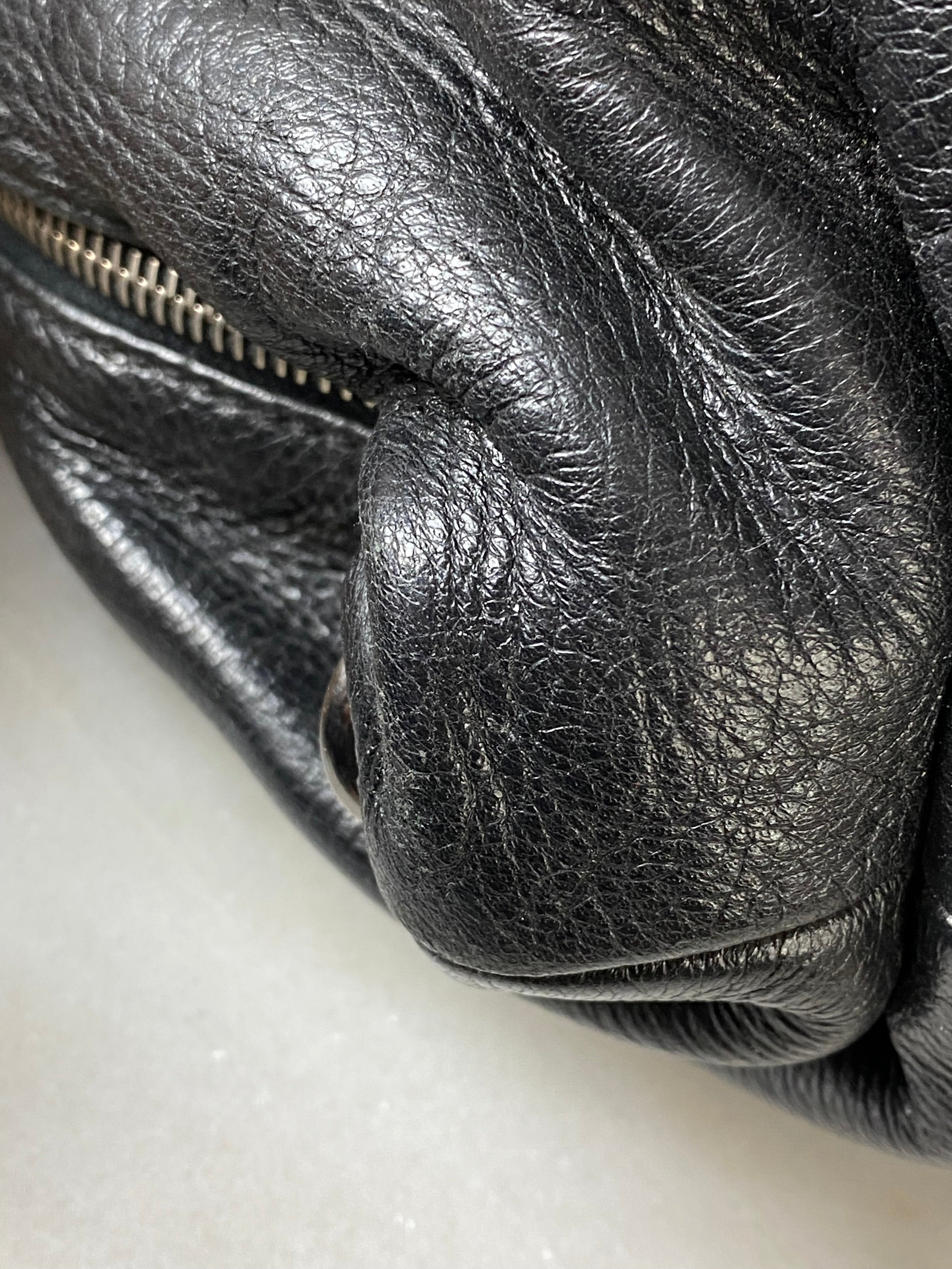 Prada Black Deerskin Cervo Antik Bowler Bag