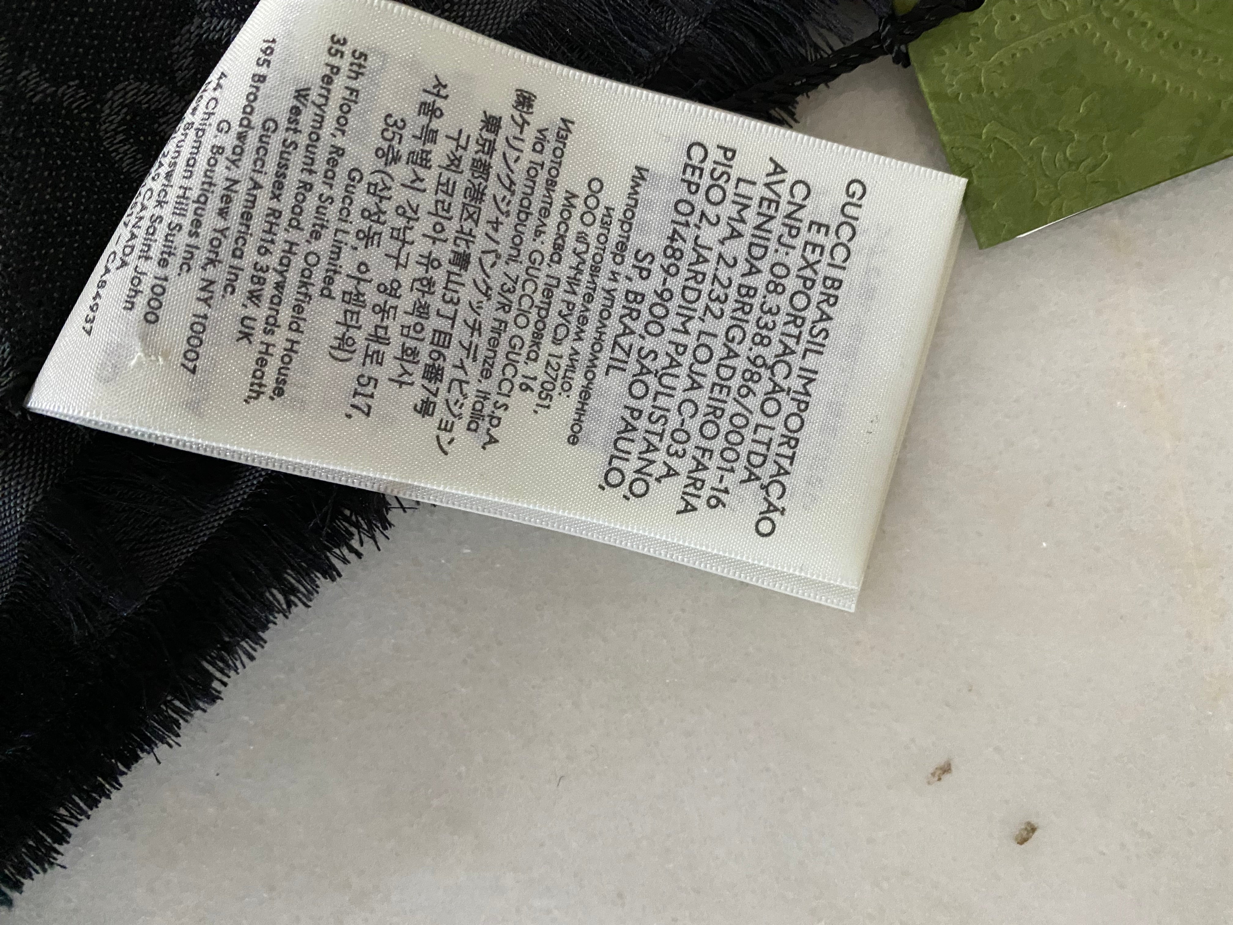 Gucci Dark Grey GG Scarf-Scarf-Gucci-The Closet Egypt