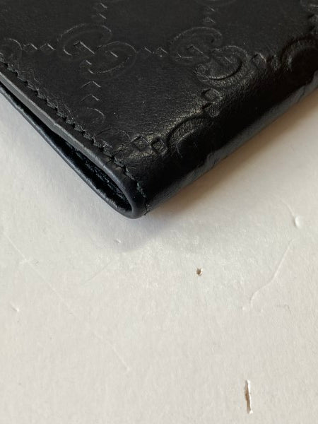 Gucci Black GG Print Passport Cover